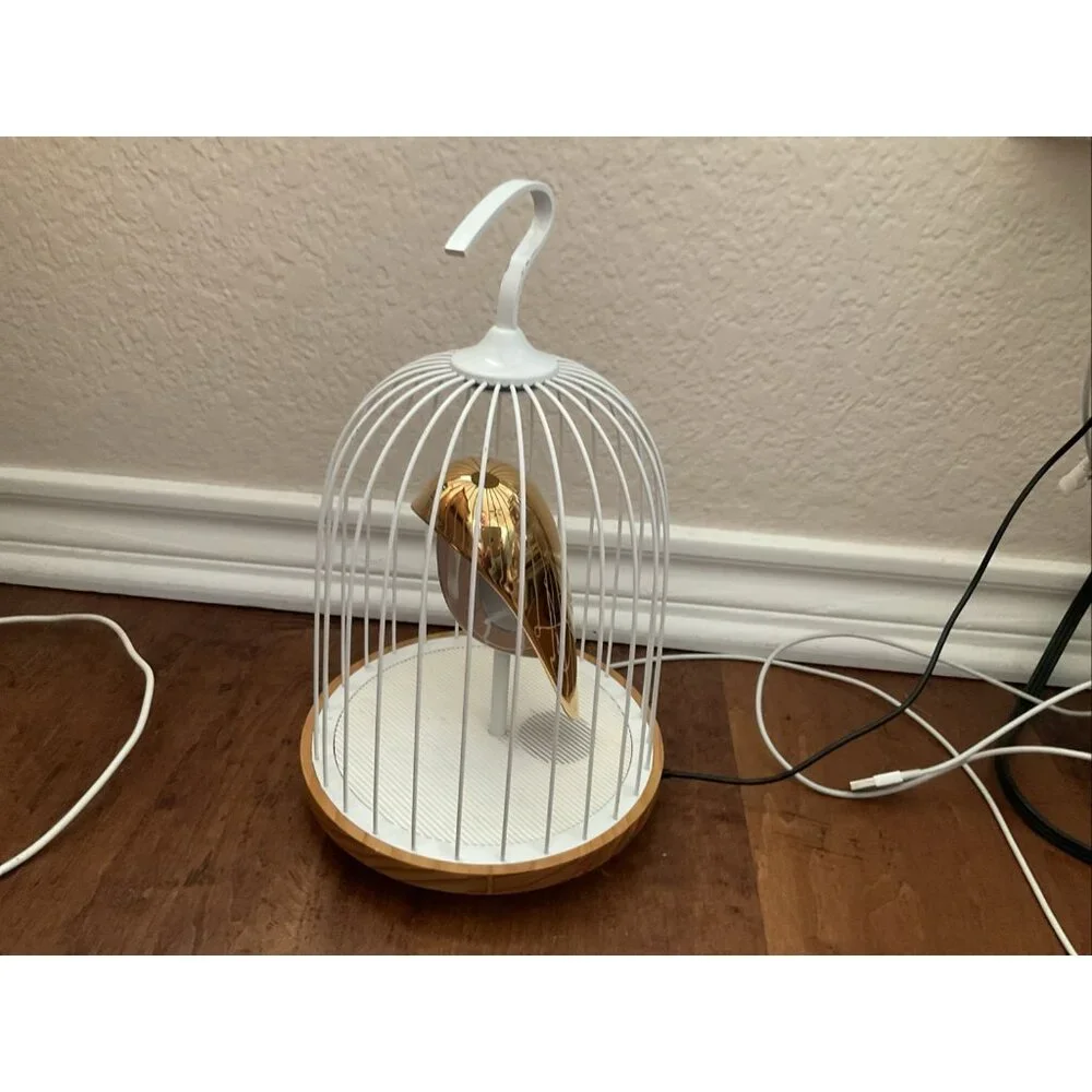 Daqi Concept Jingoo Phoenix Bird Lamp Bluetooth Speaker Gold $450 Rechargeable